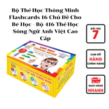  Bộ Thẻ Học Thông Minh Flashcards 16 Chủ Đề Cho Bé Học - Bộ 416 Thẻ Học Sông Ngữ Anh Việt Cao Cấp 
