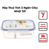  Hộp Thuỷ Tinh 2 Ngăn Chịu Nhiệt Tốt 