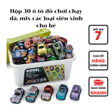  Hộp 30 ô tô đồ chơi chạy đà, mix các loại siêu xinh cho bé 