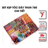  Set Kẹp Tóc Dây Thun 780 Chi Tiết Dành Cho Bé Gái 