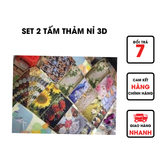  Set 2 Tấm Thảm Nỉ 3d 