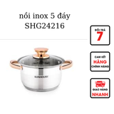  Nồi inox 5 đáy Sunhouse SHG24216 hàng chính hãng 