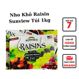  Nho Khô Raisin Sunview Túi 1kg Không Hạt Vị Thập Cẩm 