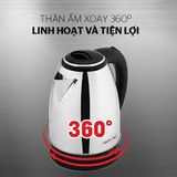  Ấm siêu tốc inox 1L8 Happy Time Sunhouse SHD1081 hàng chính hãng 