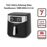  Nồi Chiên Không Dầu Sunhouse SHD4062 6 Lít 