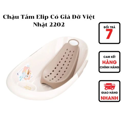  Chậu Tắm Elip Có Giá Đỡ Việt Nhật 2202 