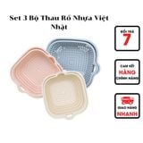  Set 3 Bộ Thau Rổ Nhựa Việt Nhật 
