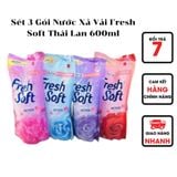  Sét 3 Gói Nước Xả Vải Fresh Soft Thái Lan 600ml 