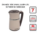  ẤM SIÊU TỐC INOX 2 LỚP 1.7L SUNHOUSE SHD1360 