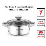  Nồi Inox 3 Đáy Sunhouse 