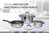  BỘ NỒI CHẢO INOX 3 ĐÁY SUNHOUSE SHG362 