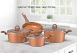  Bộ Nồi Chảo Chống Dính Ceramic Đáy Từ Sunhouse SHG2004MCA 