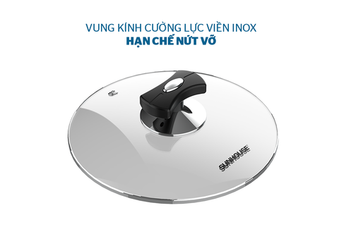  Bộ Nồi Chảo Đáy Từ SHG77MB Xanh 