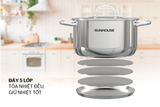  Bộ Nồi Chảo Inox 5 Đáy Sunhouse SHG995 