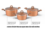  Bộ Nồi Chống Dính Ceramic Đáy Từ Sunhouse SHG2003MCB 