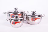  BỘ NỒI INOX 3 ĐÁY SUNHOUSE SH335 