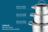  BỘ NỒI INOX 5 ĐÁY SUNHOUSE SH780 