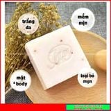  Xà bông sáp cám gạo sữa Jam Thái Lan - 1 lốc/12 cục 