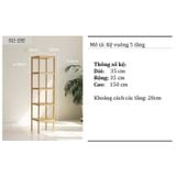  Kệ Gỗ Thông Vuông 5 Tầng Tiện Dụng 