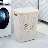  Giỏ nhựa hoa có nắp đựng quần áo đồ chơi sọt nắp Việt Nhật mã 5159 