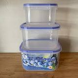  Bộ 3 hộp nhựa 4 khóa đựng thực phẩm 6532 - Việt Nhật - Bộ hộp đựng thực phẩm an toàn 