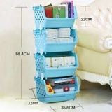  Kệ Rổ Nhựa 4 Tầng Đa Năng 