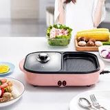  Nồi Lẩu Điện Mini Đa Năng 2 Ngăn, Nồi Nướng Điện Siêu Tốc Chống Dính Thế Hệ Mới, Tiện Dụng Cho Mọi Gia Đình 