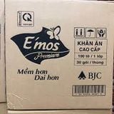  1 thùng 30 gói giấy vuông E'mos cao cấp 