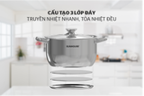  Bộ Nồi Inox 3 Đáy Sunhouse SHG302 