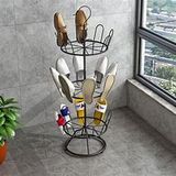  Kệ phơi giầy dép 3 tầng xoay 360 độ có móc treo, Giá phơi dày dép đa năng nhanh khô tiếp kiệm không gian 