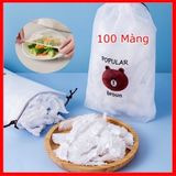  Set 100 Màng Bọc Thực Phẩm Túi Gấu Có Chun Co Giãn 