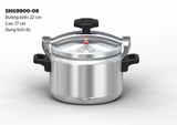  Nồi áp suất nhôm Sunhouse  SHA8604 - 6L chính hãng ( trắng - vàng) 