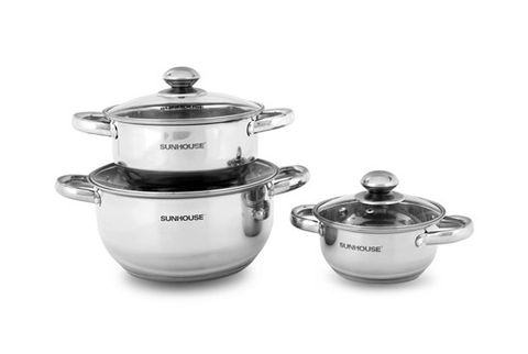  Bộ Nồi Inox 3 Đáy Sunhouse SH334 