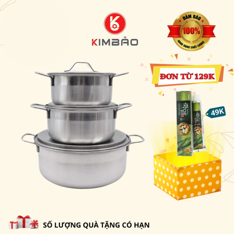  Bộ 3 Nồi Inox Sony 