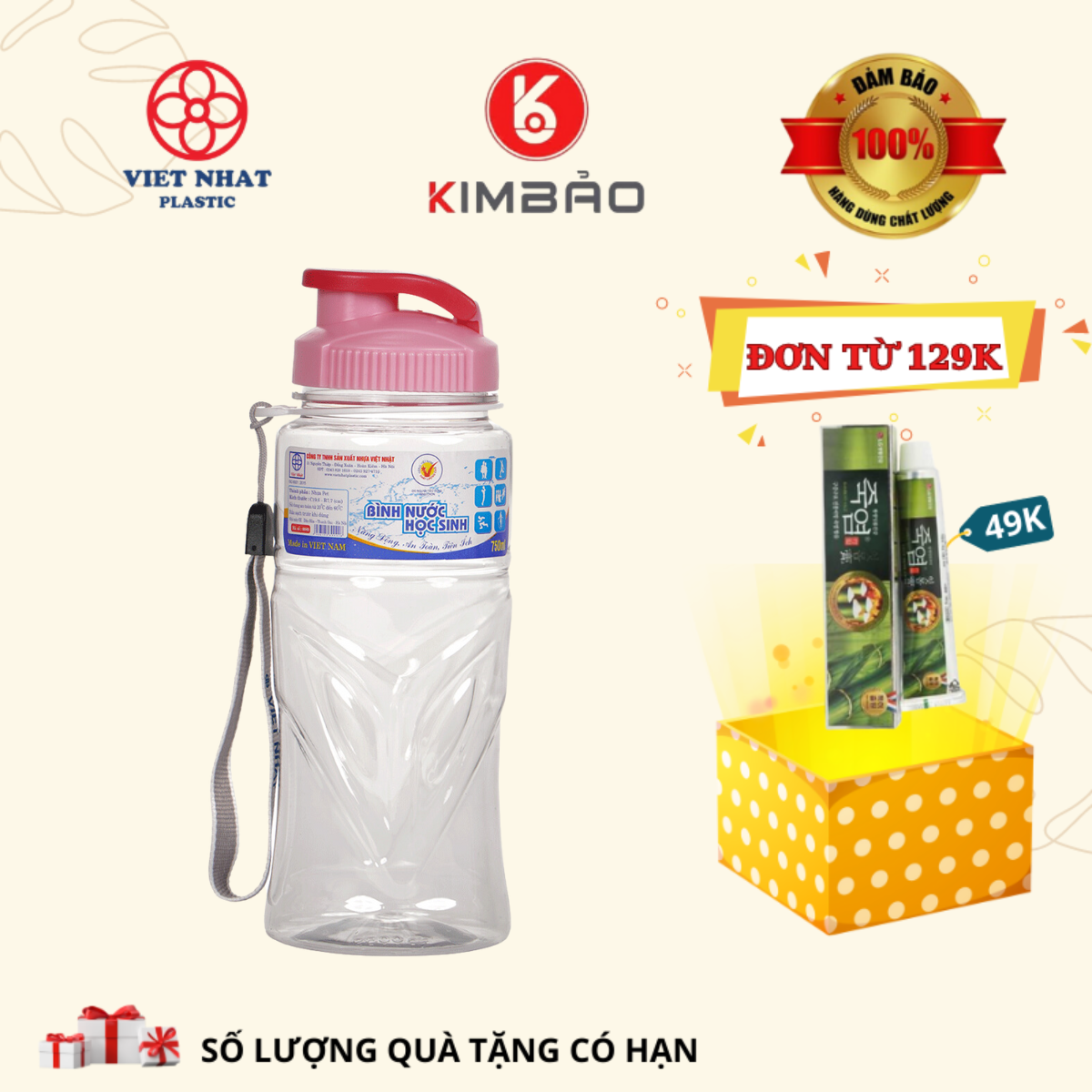 BÌNH THỂ THAO 900ML  NHỰA VIỆT NHẬT PLASTCH