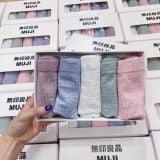  Set 5 Quần Lót Cotton Muji Hộp Trắng Nữ 