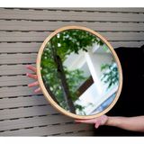  Gương Tròn Gỗ Treo Tường Oliving 