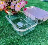  Hộp Thuỷ Tinh 2 Ngăn Chịu Nhiệt Tốt 