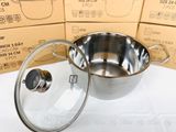  Nồi 3 Đáy FiveStar Nắp Kính 24cm 