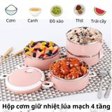  Cặp Lồng Đựng Cơm Inox 4 Tầng Cao Cấp 