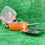  Chảo Chiên Vuông Đáy Từ 24cm 