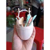  Bộ 10 Dĩa Xiên Hoa Quả Hình Trái Tim Việt Nhật Kèm Giỏ Đựng Xinh Xắn 