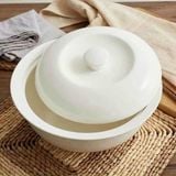  Thố Sứ Trắng Có Nắp Đậy Loại Đại 