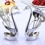  Bộ Thìa Dĩa Kèm Giỏ Đựng Thiên Nga Rapido Bằng Inox 