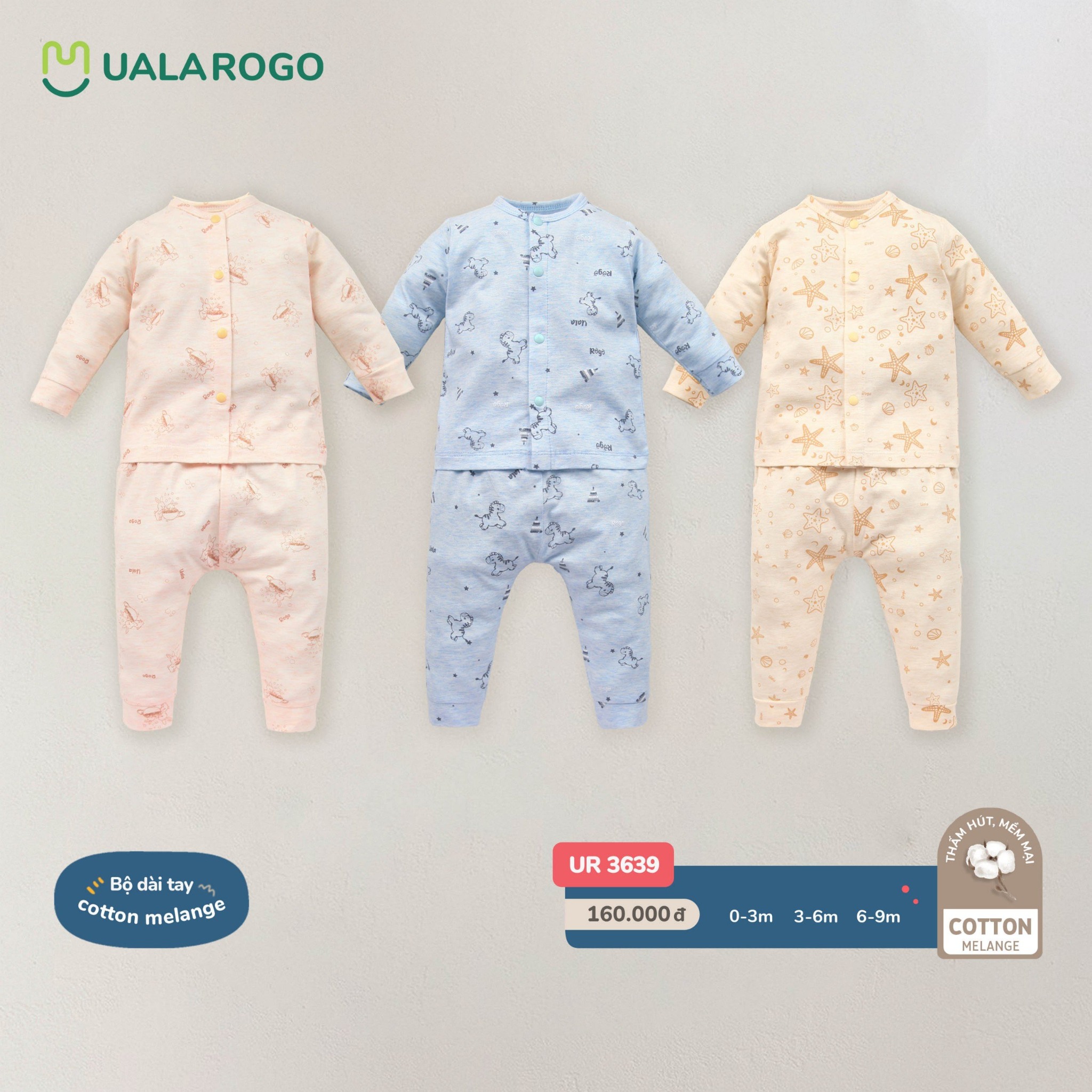 Bộ Dài Tay Hình Sao Biển Và Ngựa UR 3639