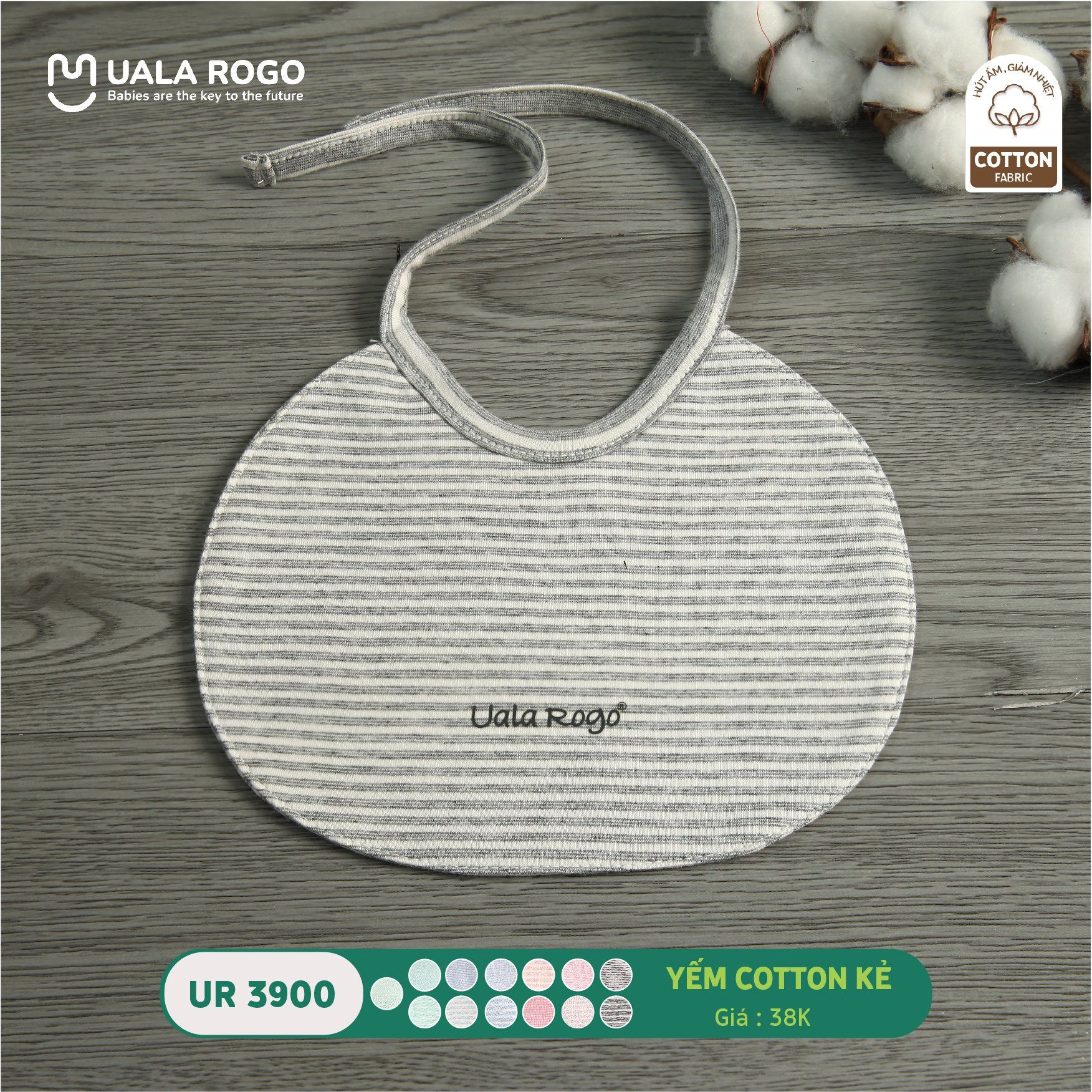  Yếm cotton kẻ bé trai UR 3900 