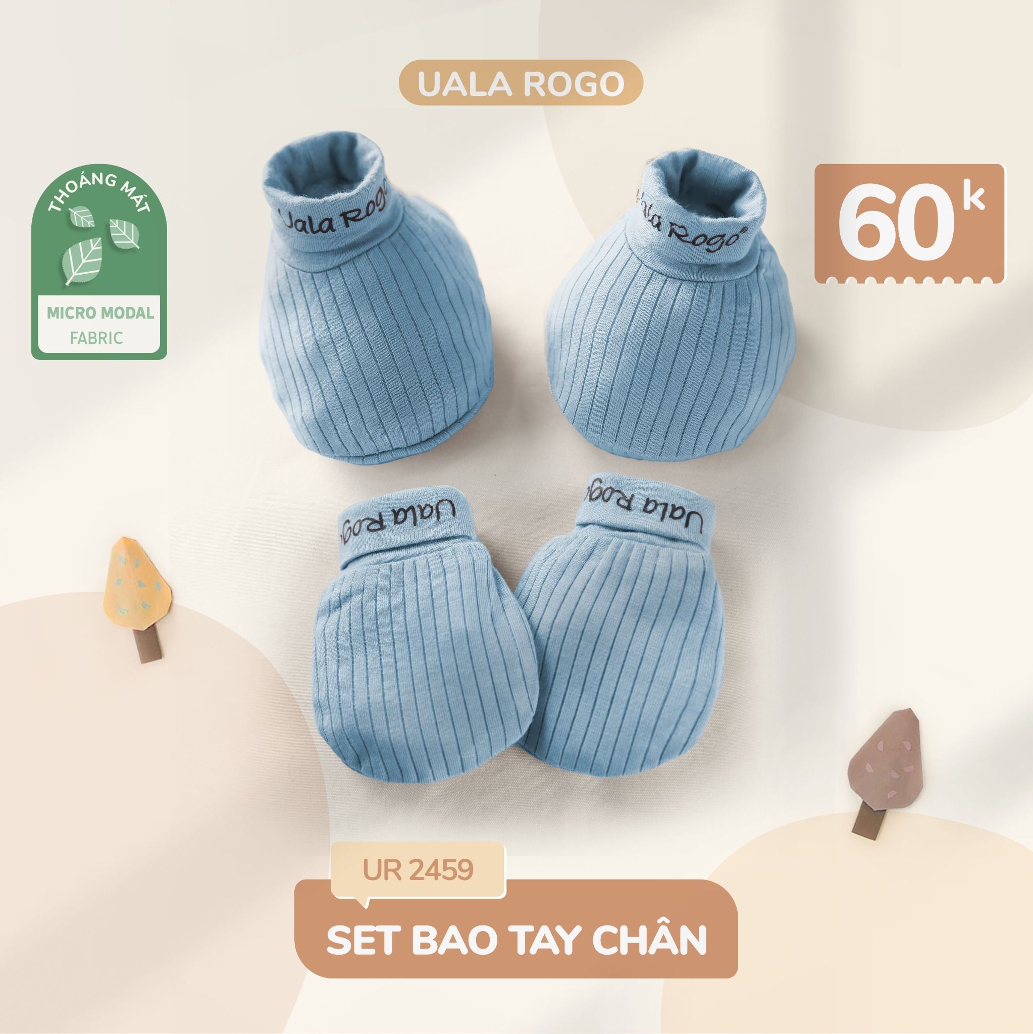  Set bao tay bao chân modal trơn UR 2459 