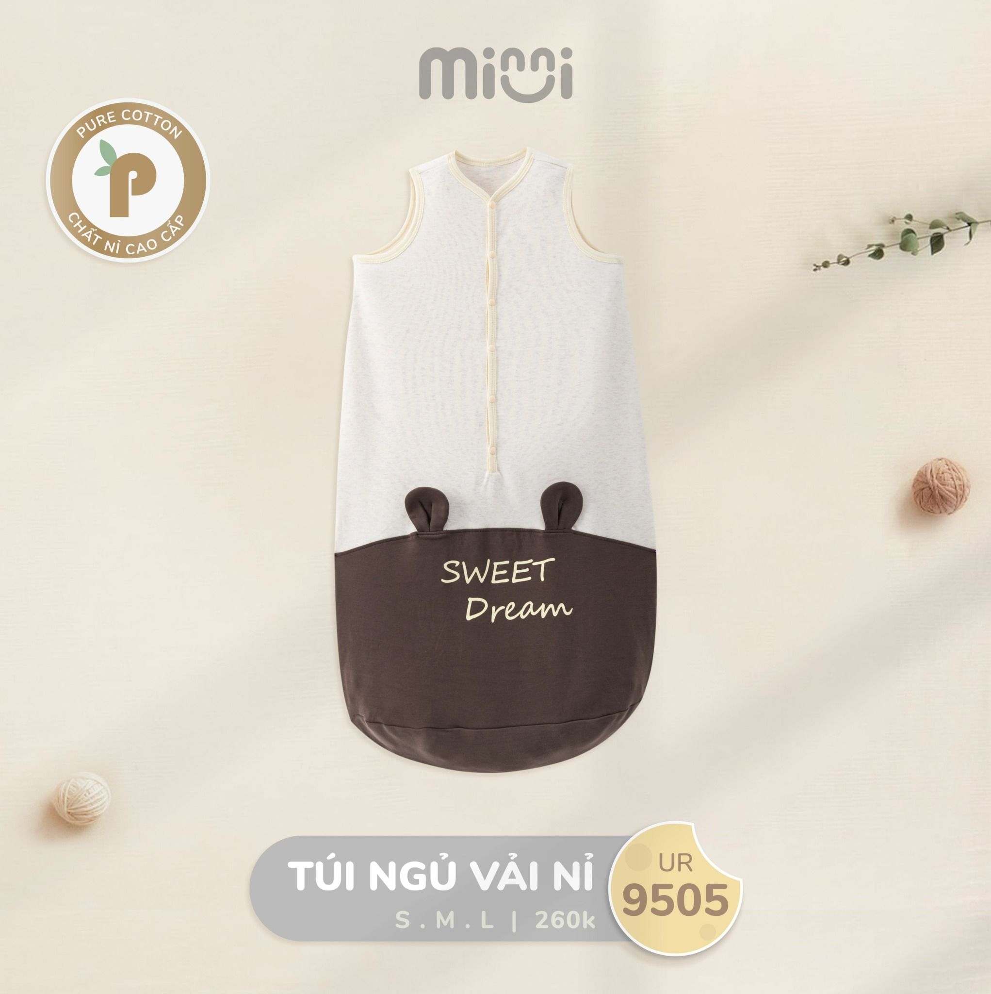  Túi ngủ minni nỉ cotton UR 9505 