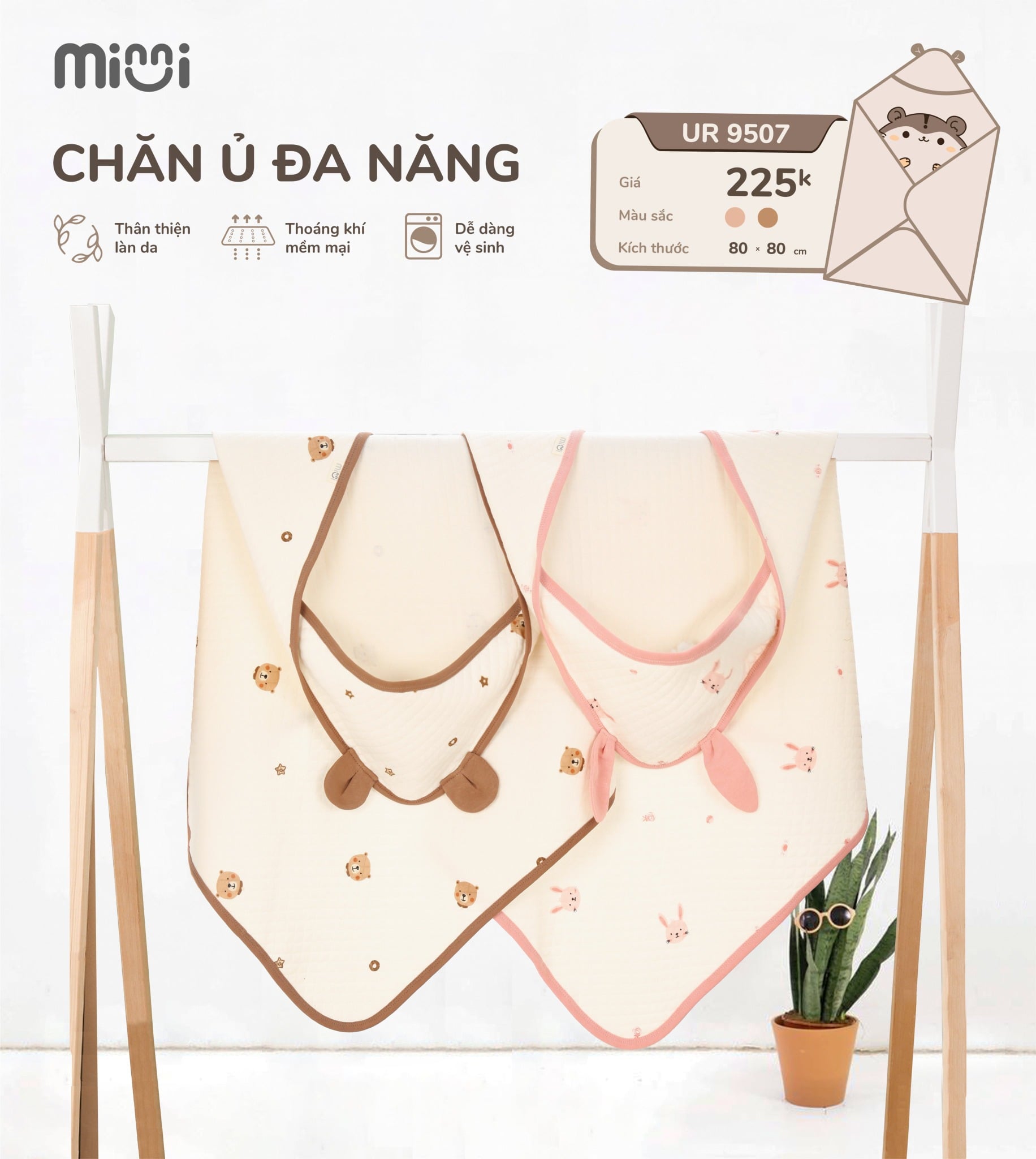 Chăn ủ trần bông Minni UR 9507