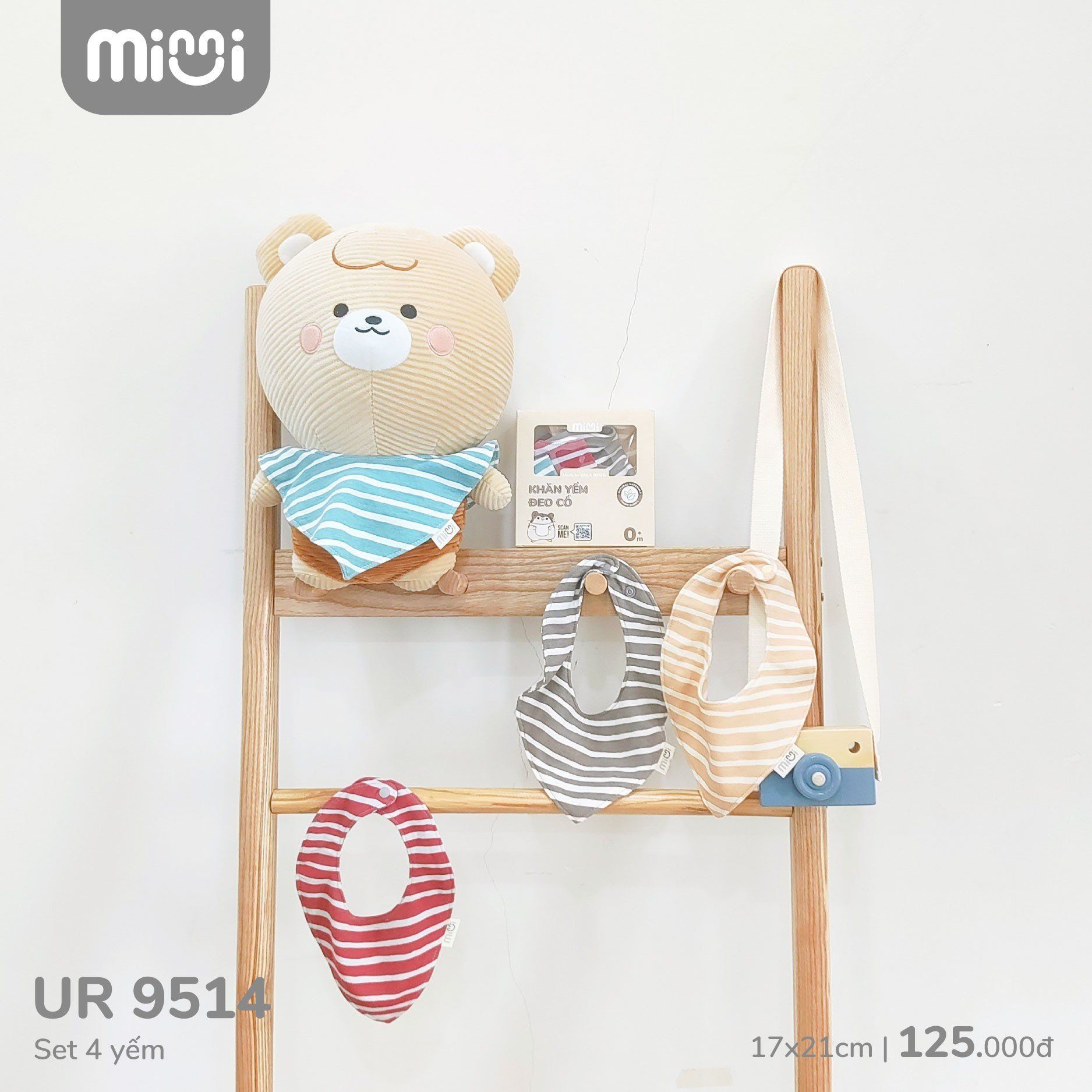  Set 4 yếm kẻ UR 9514 